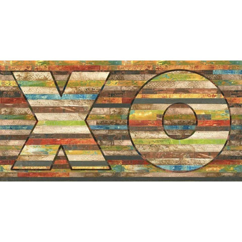 Hugs and Kisses Black Modern Wood Framed Art Print with Double Matting by Pluch, Melissa