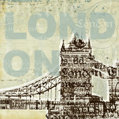 Trendy London White Modern Wood Framed Art Print with Double Matting by Pluch, Melissa