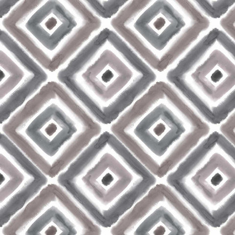 Global Textile Pattern Black Modern Wood Framed Art Print with Double Matting by Pluch, Melissa