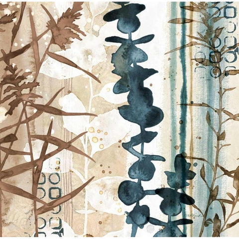 Watermark Foliage White Modern Wood Framed Art Print by Pluch, Melissa