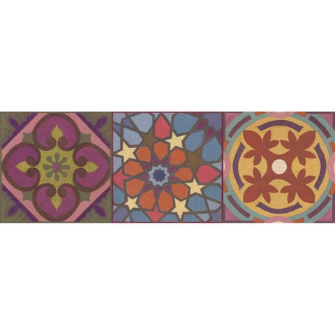 Global Triptych 1 Black Modern Wood Framed Art Print with Double Matting by Smith, Hope