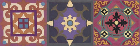 Global Triptych 2 Black Ornate Wood Framed Art Print with Double Matting by Smith, Hope