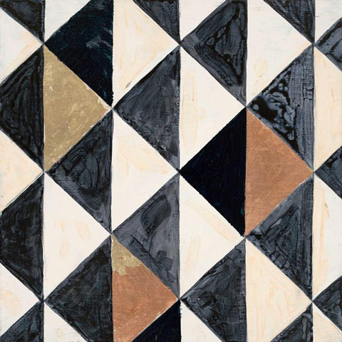 Tribal Impression 1 Black Modern Wood Framed Art Print with Double Matting by Smith, Hope