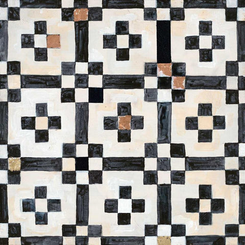 Tribal Impression 2 White Modern Wood Framed Art Print with Double Matting by Smith, Hope