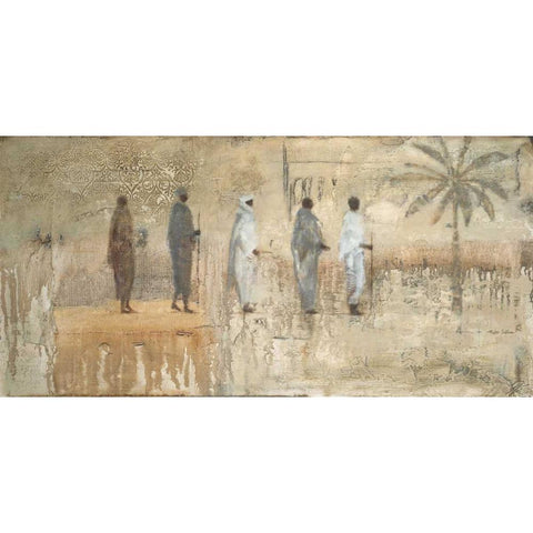 Miraj Procession Black Modern Wood Framed Art Print by Sullivan, Myles