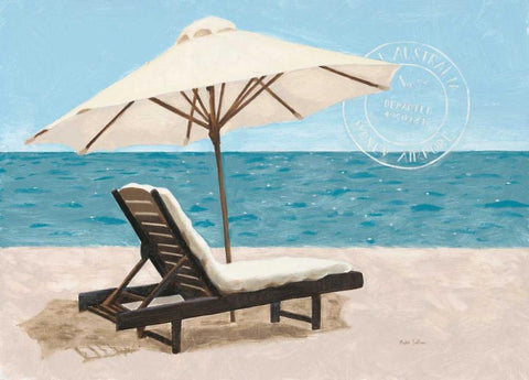 Escape and Relax White Modern Wood Framed Art Print with Double Matting by Sullivan, Myles