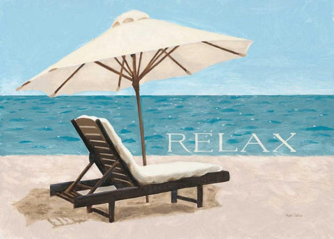 Escape and Relax - no postmark Black Ornate Wood Framed Art Print with Double Matting by Sullivan, Myles
