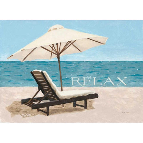 Escape and Relax - no postmark Black Modern Wood Framed Art Print by Sullivan, Myles