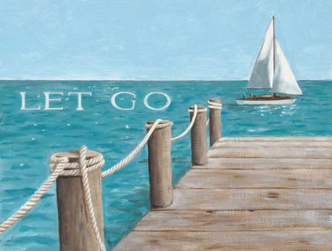 Escape and Let Go - no postmark White Modern Wood Framed Art Print with Double Matting by Sullivan, Myles