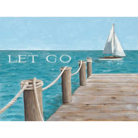 Escape and Let Go - no postmark Gold Ornate Wood Framed Art Print with Double Matting by Sullivan, Myles