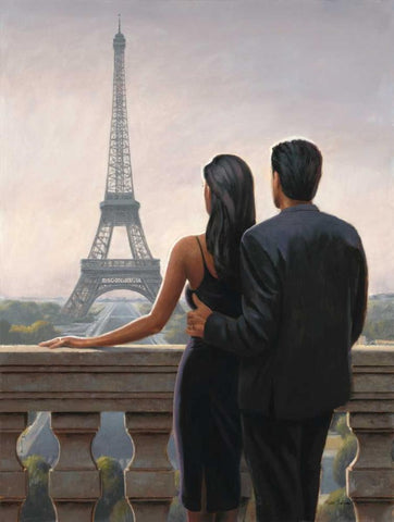 Big City Rendezvous White Modern Wood Framed Art Print with Double Matting by Sullivan, Myles