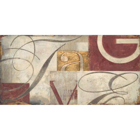 Typographers original Gold Ornate Wood Framed Art Print with Double Matting by Sullivan, Myles