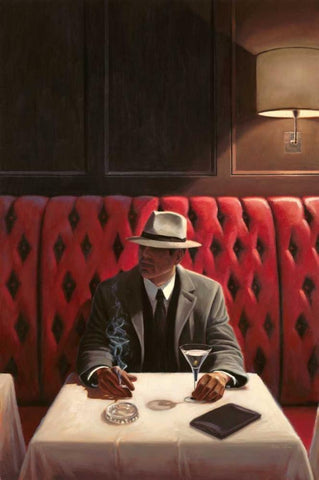 A Chance Encounter 2 White Modern Wood Framed Art Print with Double Matting by Sullivan, Myles