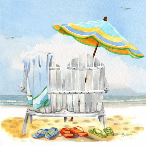 Our Favourite Chairs White Modern Wood Framed Art Print with Double Matting by Escobedo, Mary