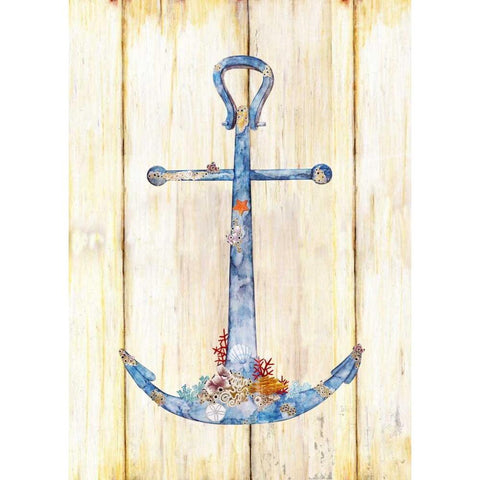 Stay Anchored Gold Ornate Wood Framed Art Print with Double Matting by Escobedo, Mary