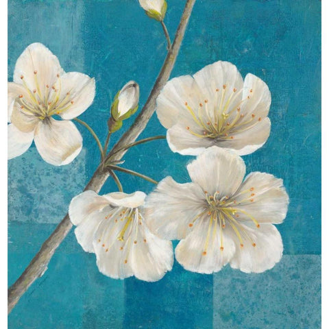 Blossom Bough                            White Modern Wood Framed Art Print by Gottschlag, Jurgen