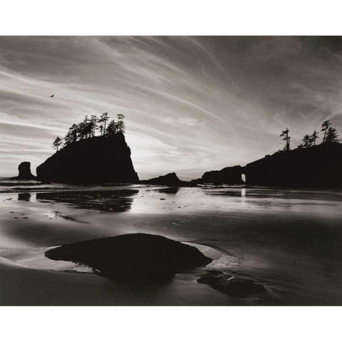 Low Tide Morning Gold Ornate Wood Framed Art Print with Double Matting by Aniballi, Brett