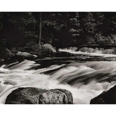 Rushing Waters White Modern Wood Framed Art Print by Aniballi, Brett