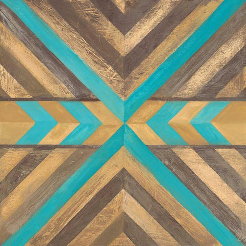 Southwestern Navajo 2 Black Modern Wood Framed Art Print with Double Matting by Ioco, Filippo