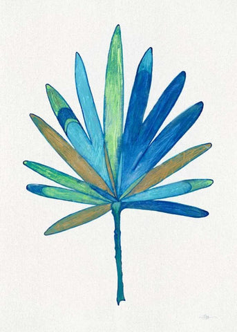 Miami Cool Palm Black Ornate Wood Framed Art Print with Double Matting by Ioco, Fillippo