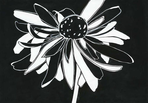 Zealous Bloom Black Ornate Wood Framed Art Print with Double Matting by Ioco, Filippo