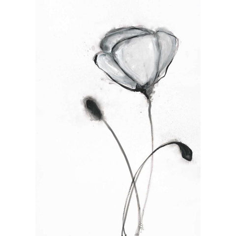 Snow Blossom 2 Black Modern Wood Framed Art Print by Ioco, Filippo