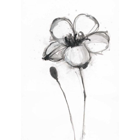 Snow Blossom 3 White Modern Wood Framed Art Print by Ioco, Filippo