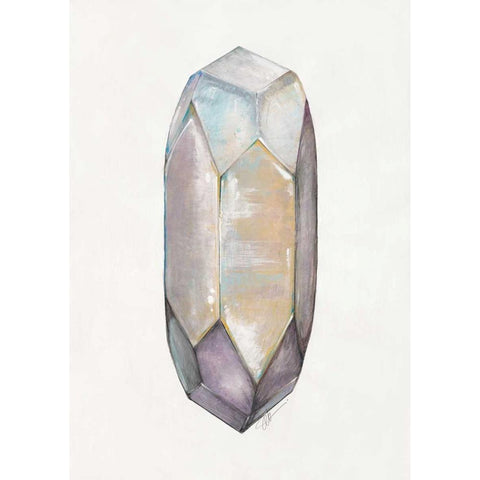 Healing Crystal 2 White Modern Wood Framed Art Print by Ioco, Filippo