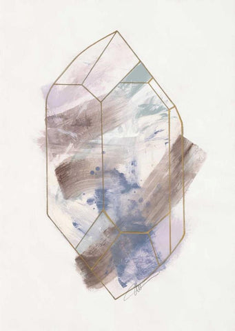 Crystal Reflection 2 White Modern Wood Framed Art Print with Double Matting by Ioco, Filippo