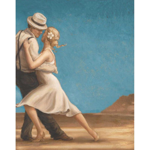 Time to Dance White Modern Wood Framed Art Print by Amber, Zeph