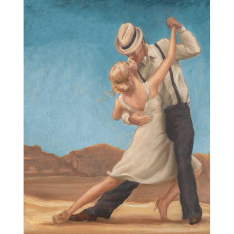 Dance Time White Modern Wood Framed Art Print by Amber, Zeph