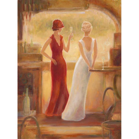 Afternoon Champagne Gold Ornate Wood Framed Art Print with Double Matting by Amber, Zeph