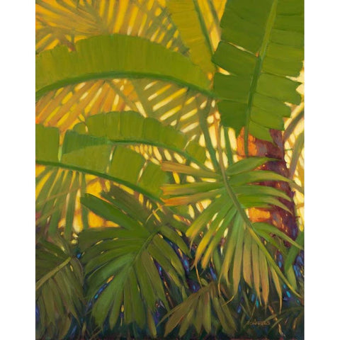 Sunshine Tropics 1 Gold Ornate Wood Framed Art Print with Double Matting by Charles, J