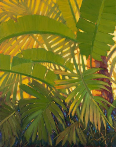 Sunshine Tropics 1 Black Ornate Wood Framed Art Print with Double Matting by Charles, J