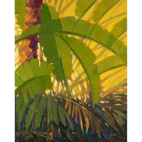 Sunshine Tropics 2 Gold Ornate Wood Framed Art Print with Double Matting by Charles, J
