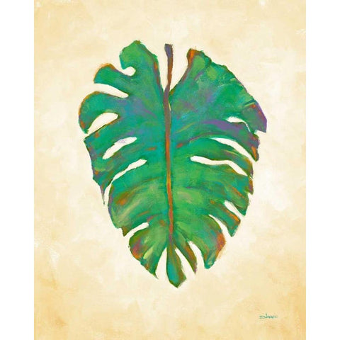 Havana Palm 1 Black Modern Wood Framed Art Print with Double Matting by Charles, J.