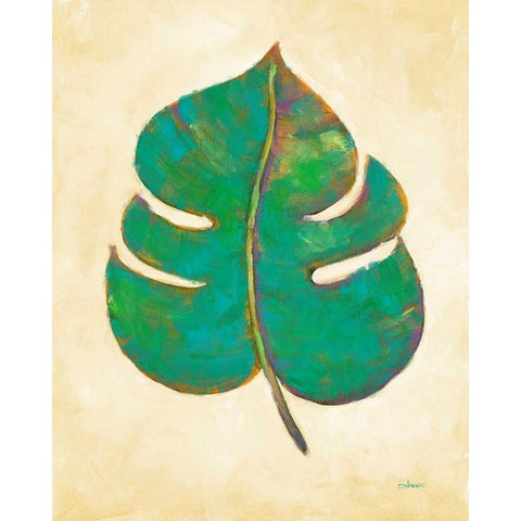 Havana Palm 2 Black Modern Wood Framed Art Print by Charles, J.