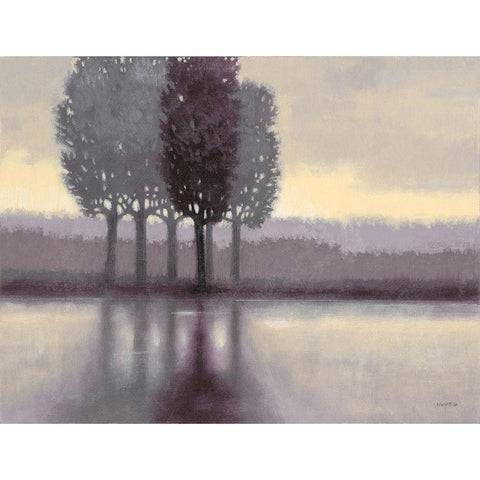 Lilac Creek 1 Black Modern Wood Framed Art Print with Double Matting by Wyatt, Norman Jr