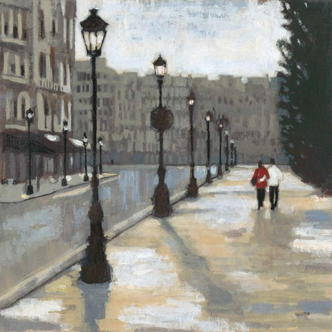 Cloudy Day in Paris 2 Gold Ornate Wood Framed Art Print with Double Matting by Wyatt, Norman Jr.