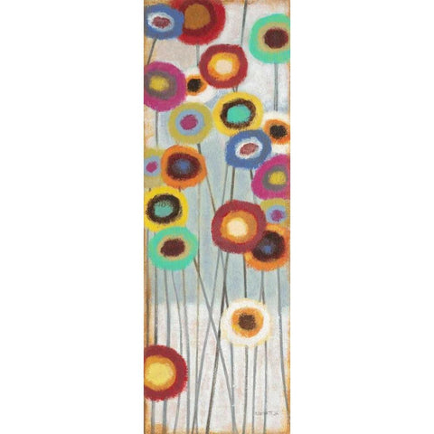 Fun Floral 3 Black Modern Wood Framed Art Print with Double Matting by Wyatt, Norman Jr.