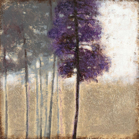 Amethyst Grove 1 Black Ornate Wood Framed Art Print with Double Matting by Wyatt Jr., Norman