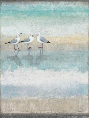 Sea Glass Shore 1 White Modern Wood Framed Art Print with Double Matting by Wyatt, Norman Jr.