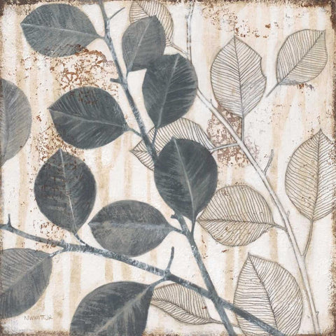 Elemental Leaves 2 White Modern Wood Framed Art Print with Double Matting by Wyatt, Norman Jr.