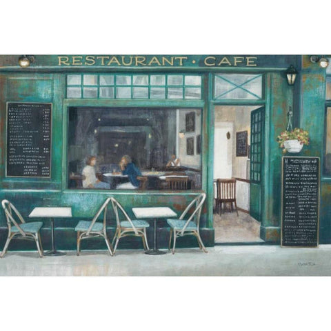 Cafe Impressions 1 Black Modern Wood Framed Art Print by Wyatt, Norman Jr.