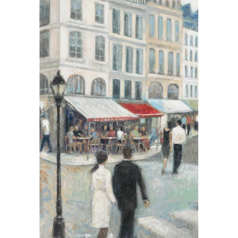 Paris Impressions 4 Black Modern Wood Framed Art Print with Double Matting by Wyatt, Norman Jr.