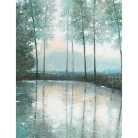 Morning Trees 1 Gold Ornate Wood Framed Art Print with Double Matting by Wyatt, Norman Jr.