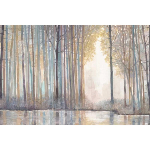 Forest Reflections  Gold Ornate Wood Framed Art Print with Double Matting by Wyatt, Norman Jr.