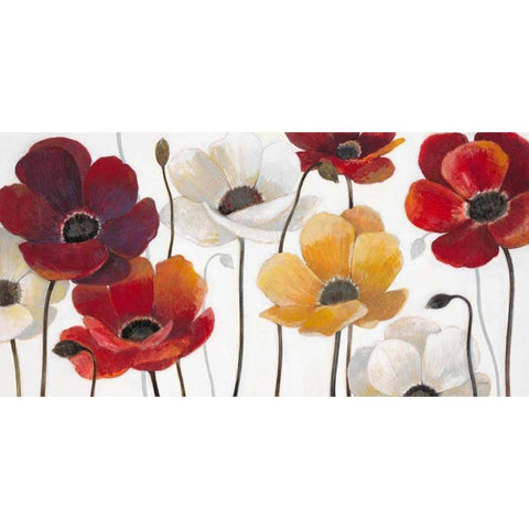 Summer Fields White Modern Wood Framed Art Print by Wyatt, Norman Jr.