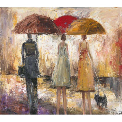 Spring Showers 1 Gold Ornate Wood Framed Art Print with Double Matting by Taylor, Marc
