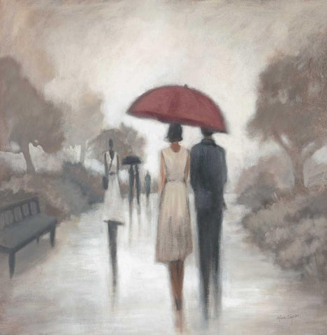 City Figures 2 White Modern Wood Framed Art Print with Double Matting by Taylor, Marc